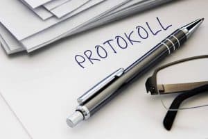 Protokoll Eigentümerversammlungen - Inhalte, Musterprotokoll - Vergleich zwischen Ablaufprotokoll und Beschlussprotokoll